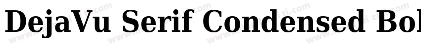 DejaVu Serif Condensed Bold字体转换